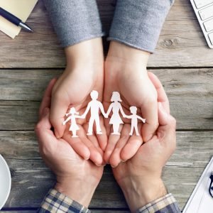 Family Care And Love – Hands With Family Symbol Silhouette Family Care And Protection